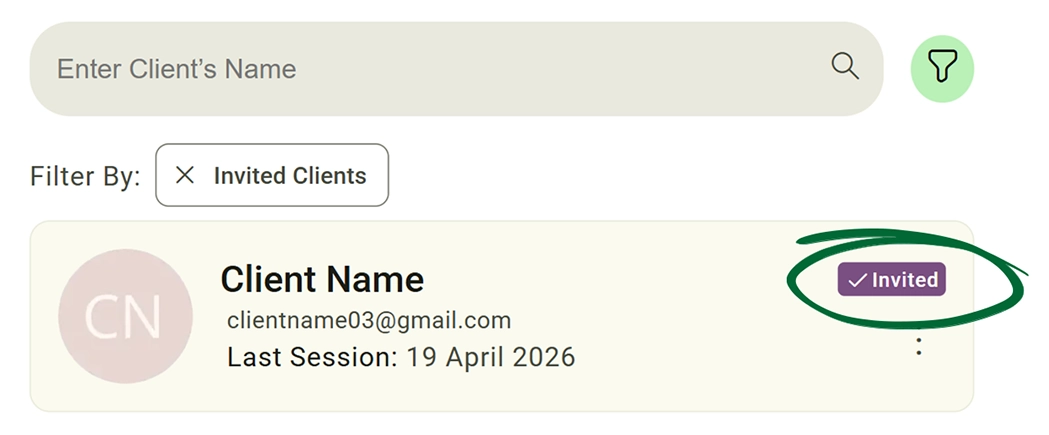 Find Client screenshot